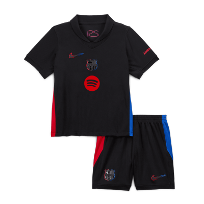 Kid's Barcelona Away Soccer Jersey Kit(Jersey+Shorts) 2024/25 - Spotify Logo Without Text - Soccerdeal