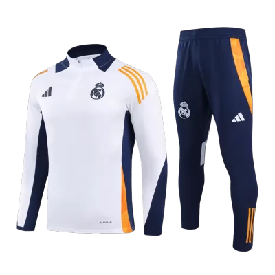 Real Madrid Zipper Sweatshirt Kit(Top+Pants) 2024/25 - Soccerdeal