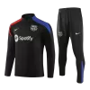 Kid's Barcelona Zipper Sweatshirt Kit(Top+Pants) 2024/25 - Soccerdeal