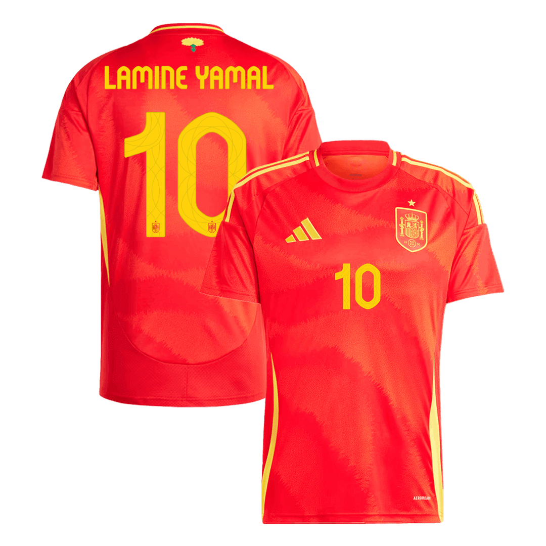 LAMINE YAMAL #10 Spain Home Soccer Jersey Euro - Soccerdeal
