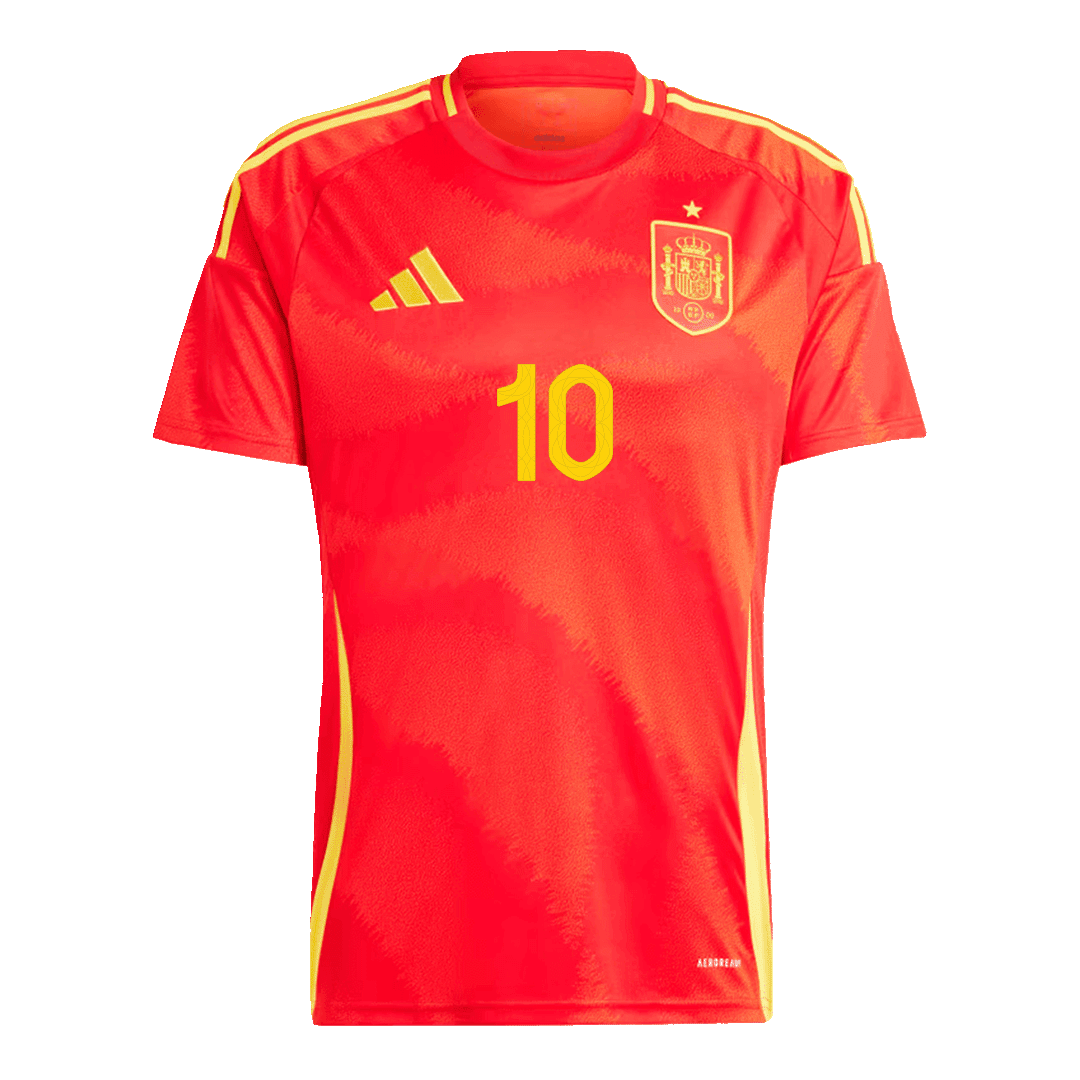 LAMINE YAMAL #10 Spain Home Soccer Jersey Euro - Soccerdeal