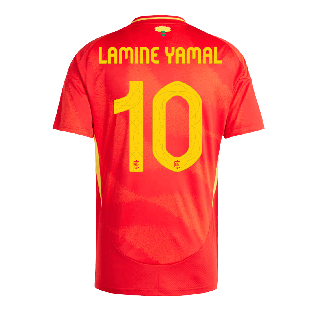 LAMINE YAMAL #10 Spain Home Soccer Jersey Euro - Soccerdeal