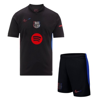 Barcelona Away Soccer Jersey Kit(Jersey+Shorts) 2024/25 - Spotify Logo Without Text - Soccerdeal