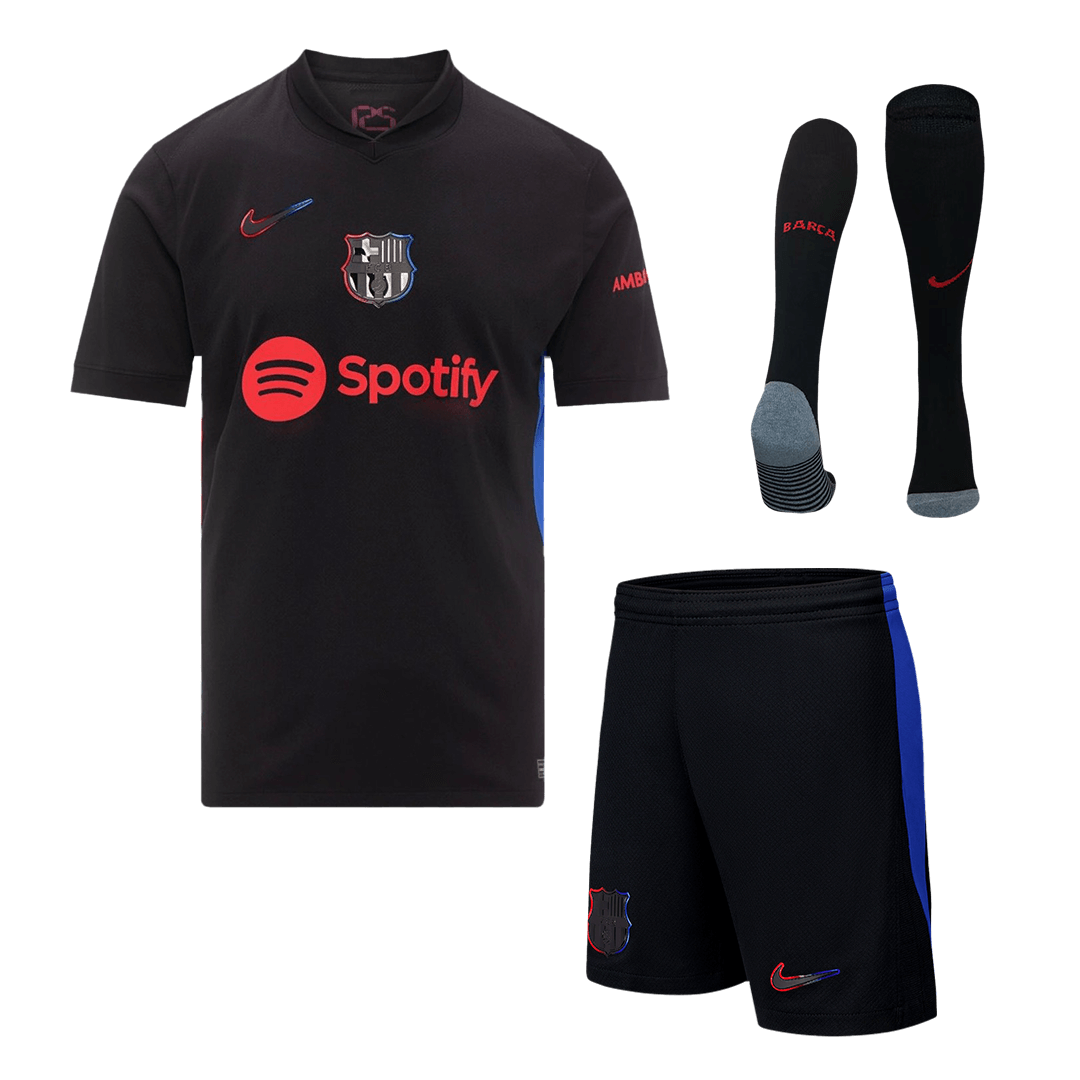 Barcelona Away Soccer Jersey Kit(Jersey+Shorts+Socks) - Soccerdeal