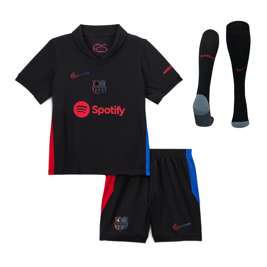 Kid's Barcelona Away Soccer Jersey Kit(Jersey+Shorts+Socks) - Soccerdeal