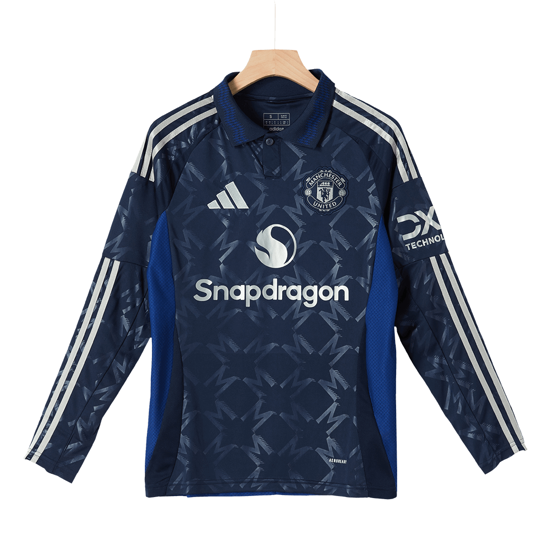 Manchester United Away Long Sleeve Soccer Jersey - Soccerdeal