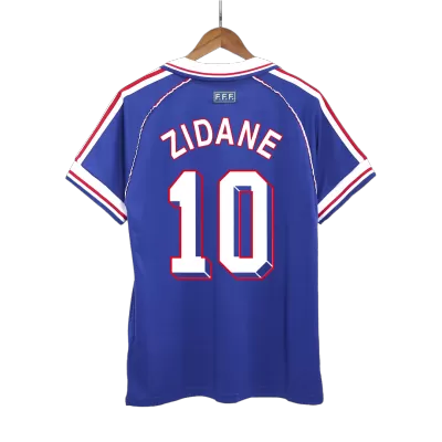 Retro ZIDANE #10 1998 France Home Soccer Jersey - Soccerdeal