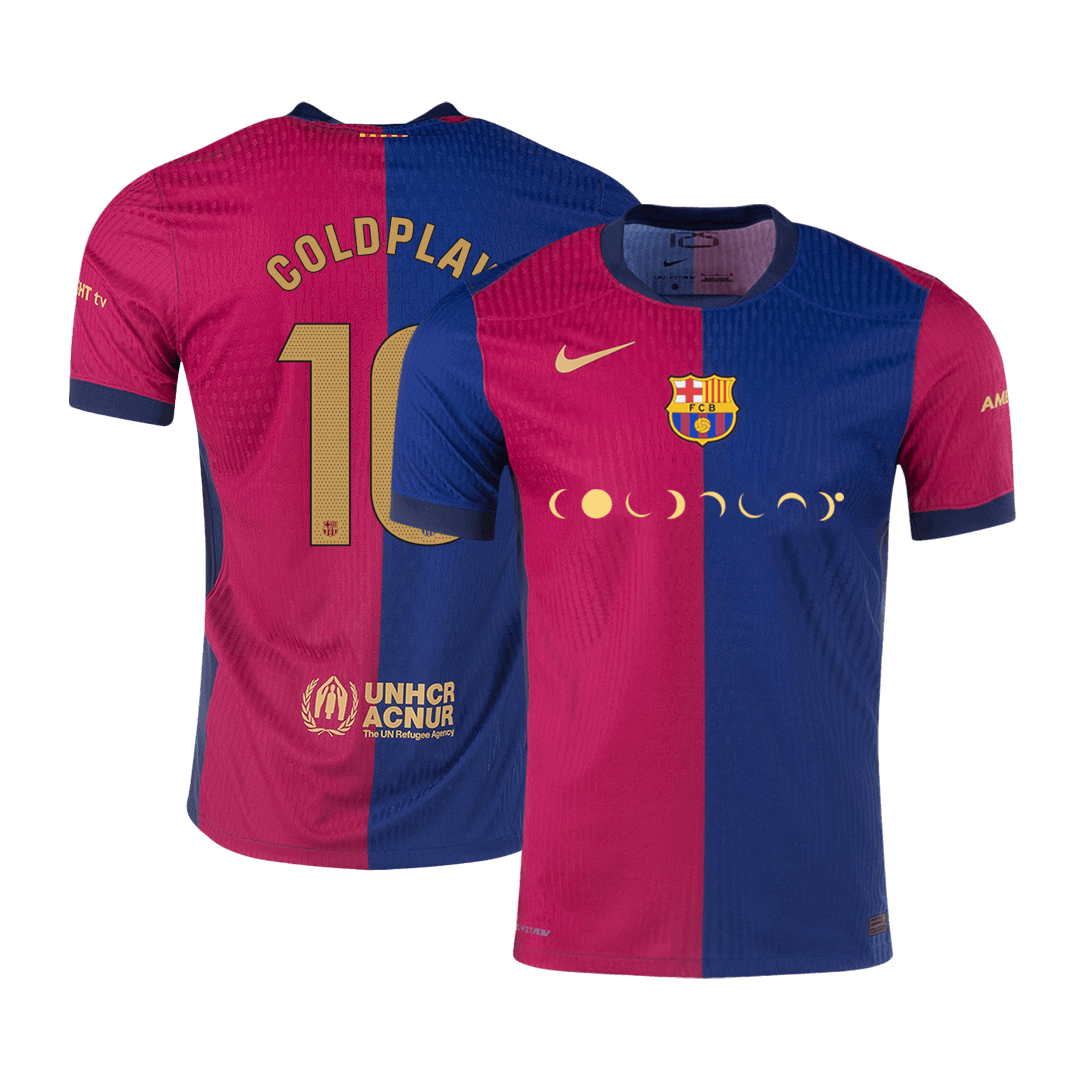 COLDPLAY #10 Barcelona Home Soccer Jersey Player Version - Soccerdeal