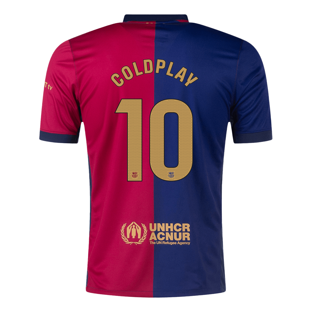 COLDPLAY #10 Barcelona Home Soccer Jersey - Soccerdeal