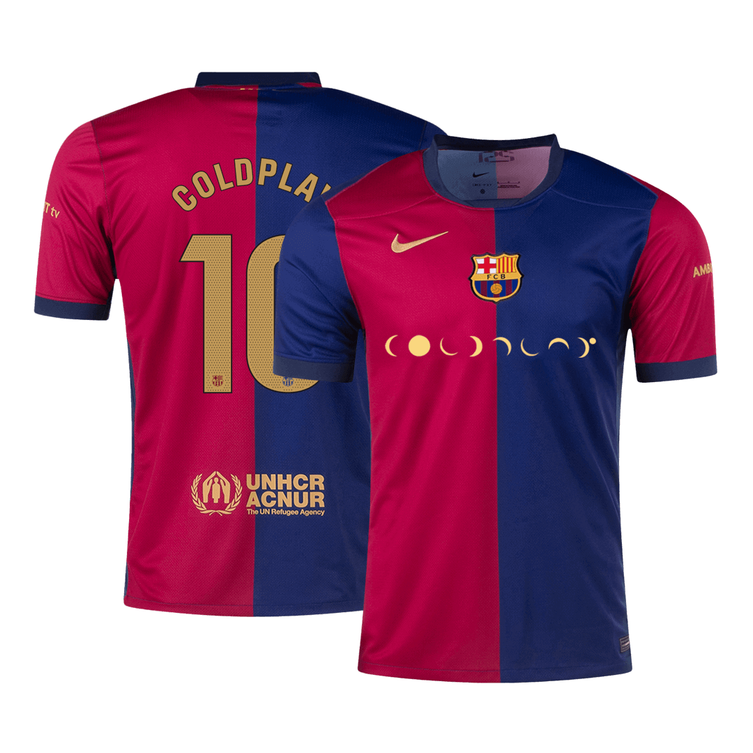 COLDPLAY #10 Barcelona Home Soccer Jersey - Soccerdeal