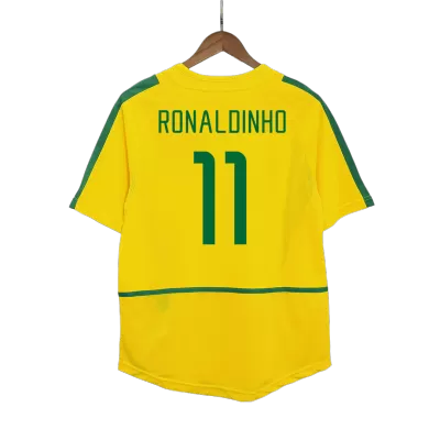 Retro RONALDINHO #11 2002/03 Brazil Home Soccer Jersey - Soccerdeal