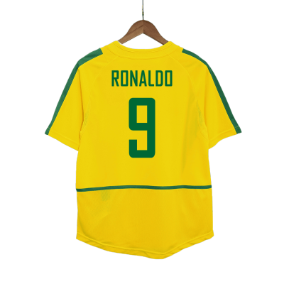 Retro RONALDO #9 2002/03 Brazil Home Soccer Jersey - Soccerdeal