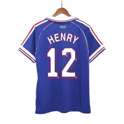 Retro HENRY #12 1998 France Home Soccer Jersey - Soccerdeal