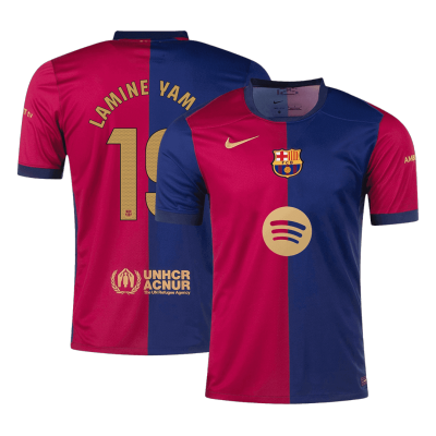 LAMINE YAMAL #19 Barcelona Home Soccer Jersey 2024/25- Spotify Logo Without Text - Soccerdeal