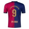 LEWANDOWSKI #9 Barcelona Home Soccer Jersey 2024/25- Spotify Logo Without Text - Soccerdeal