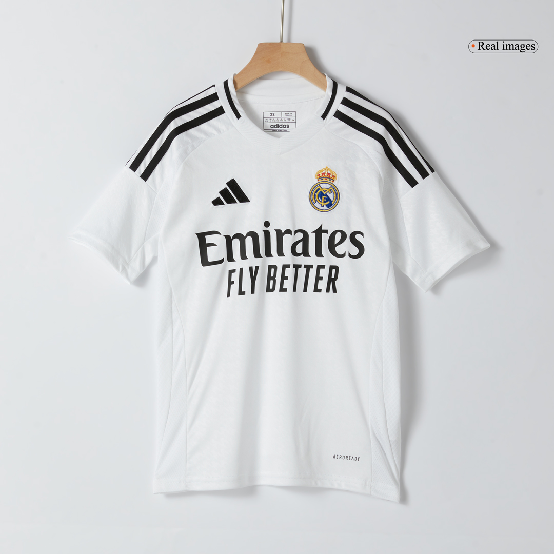 Kid's BELLINGHAM #5 Real Madrid Home Soccer Jersey Kit(Jersey+Shorts) - Soccerdeal