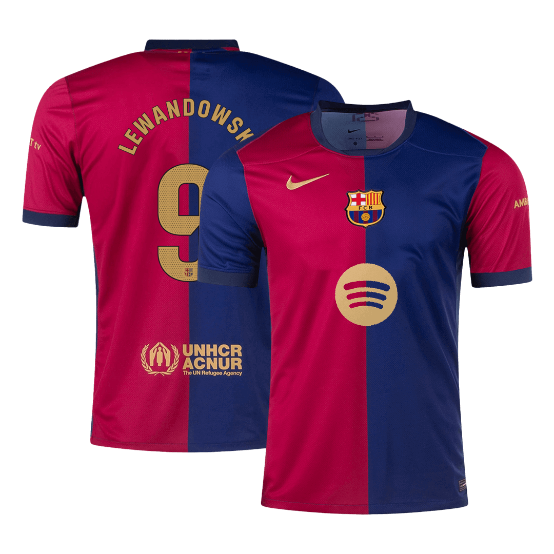 LEWANDOWSKI #9 Barcelona Home Soccer Jersey - Soccerdeal