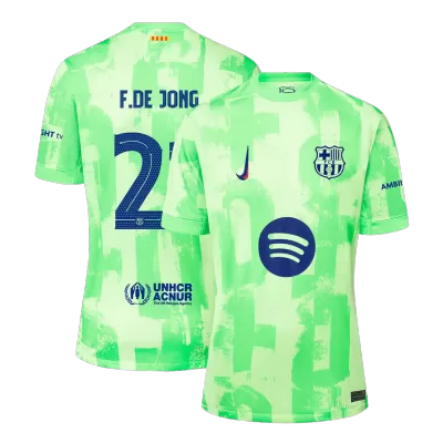 F.DE JONG #21 Barcelona Third Away Soccer Jersey 2024/25 - UCL（Spotify Logo Without Text） - Soccerdeal