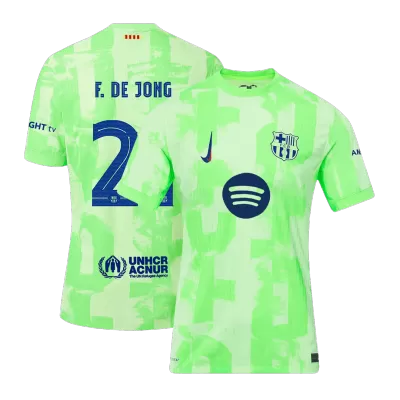 Authentic F.DE JONG #21 Barcelona Third Away Soccer Jersey 2024/25- UCL（Spotify Logo Without Text） - Soccerdeal