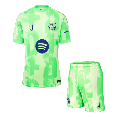 Barcelona Third Away Soccer Jersey Kit(Jersey+Shorts) 2024/25 - (Spotify Logo Without Text) - Soccerdeal