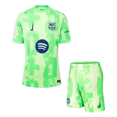 Barcelona Third Away Soccer Jersey Kit(Jersey+Shorts) 2024/25 - UCL (Spotify Logo Without Text) - Soccerdeal