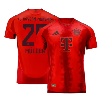 Authentic MÜLLER #25 Bayern Munich Home Soccer Jersey 2024/25 - Soccerdeal