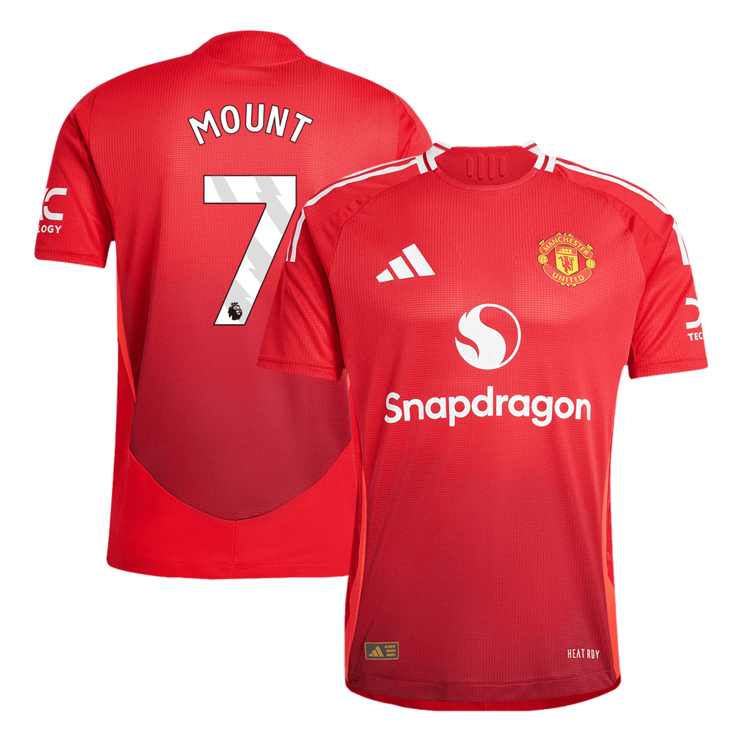 MOUNT #7 Manchester United Home Soccer Jersey Player Version - Soccerdeal