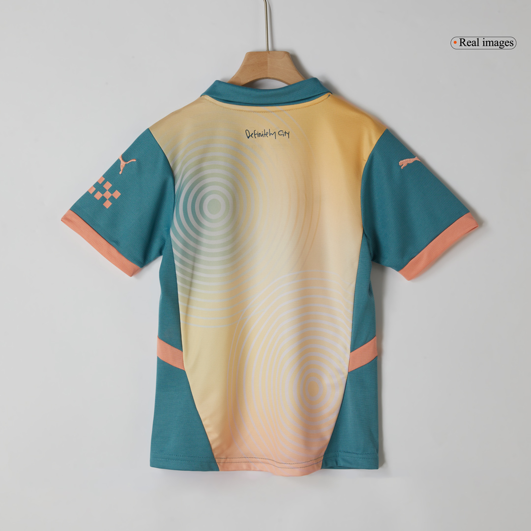Kid's Manchester City Fourth Away Soccer Jersey Kit(Jersey+Shorts) - Soccerdeal