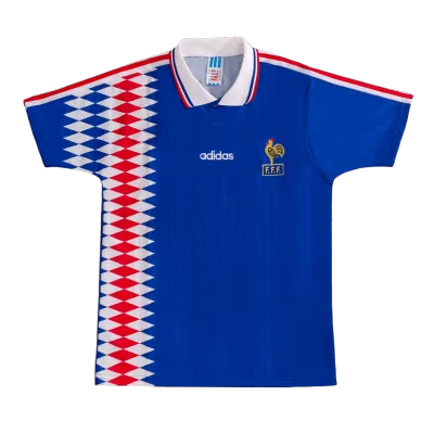 Retro 1994 France Home Soccer Jersey - Soccerdeal