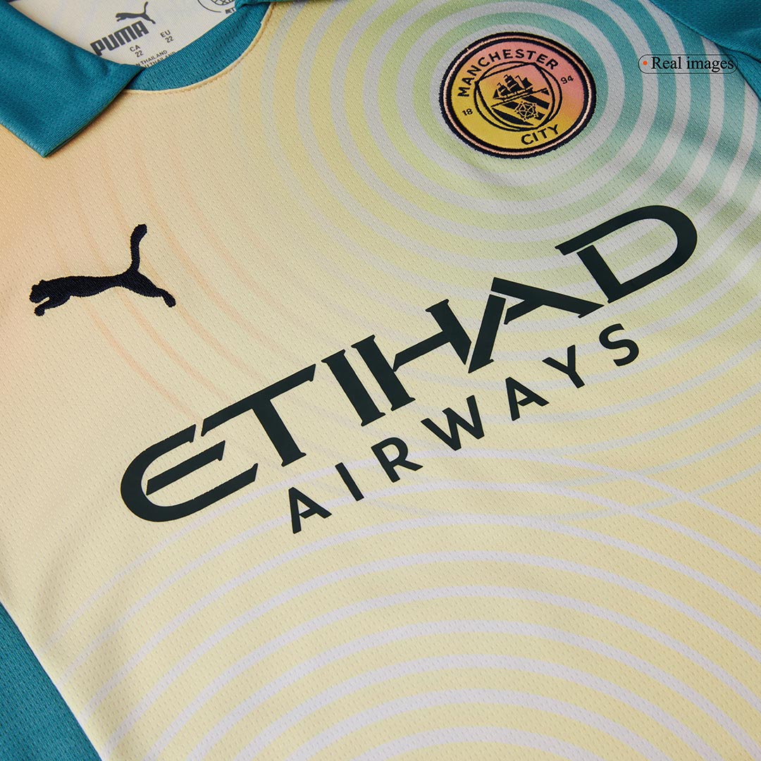 Kid's Manchester City Fourth Away Soccer Jersey Kit(Jersey+Shorts) - Soccerdeal