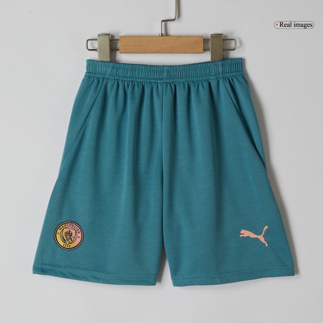 Kid's Manchester City Fourth Away Soccer Jersey Kit(Jersey+Shorts) - Soccerdeal
