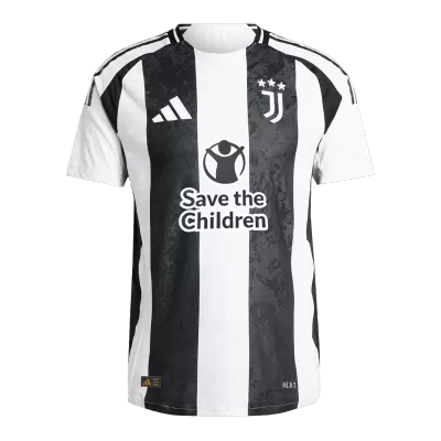 Authentic Juventus Home Soccer Jersey 2024/25- Save The Children Sponsor - Soccerdeal