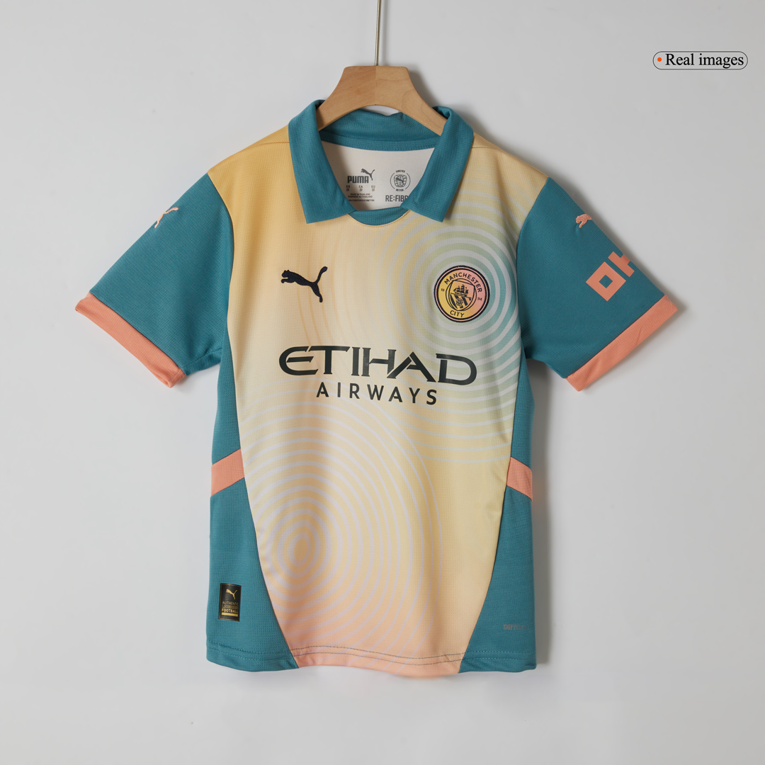 Kid's Manchester City Fourth Away Soccer Jersey Kit(Jersey+Shorts) - Soccerdeal