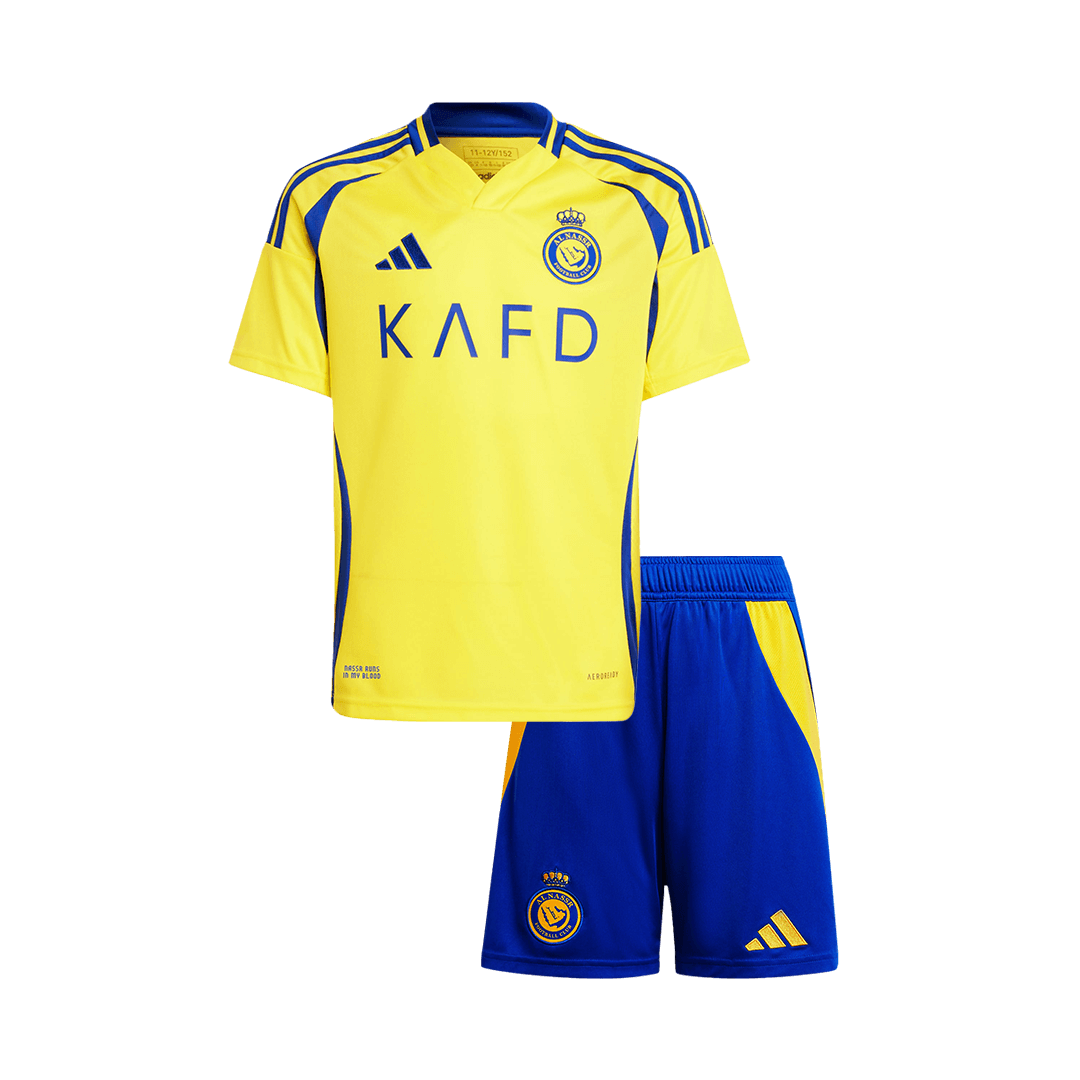 Kid's Al Nassr Home Soccer Jersey Kit(Jersey+Shorts) - Soccerdeal