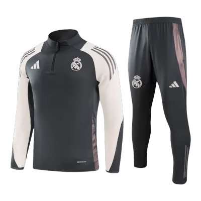 Kid's Real Madrid Zipper Sweatshirt Kit(Top+Pants) 2024/25 - Soccerdeal