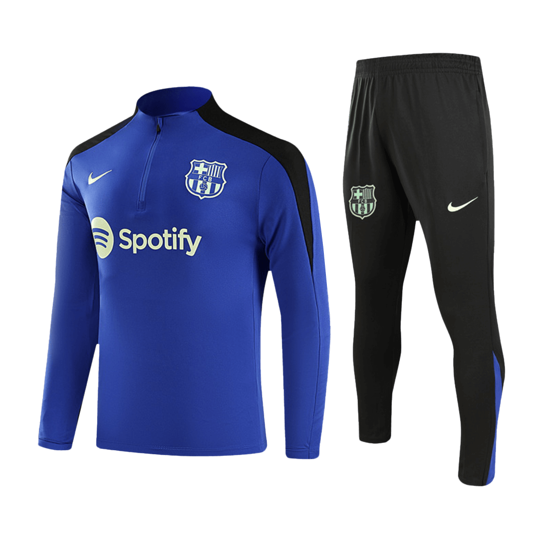 Barcelona Zipper Sweatshirt Kit(Top+Pants) - Soccerdeal
