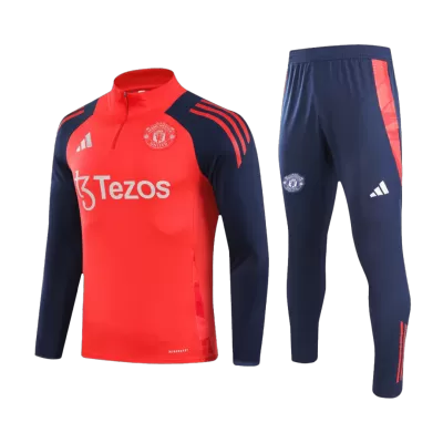 Kid's Manchester United Zipper Sweatshirt Kit(Top+Pants) 2024/25 - Soccerdeal