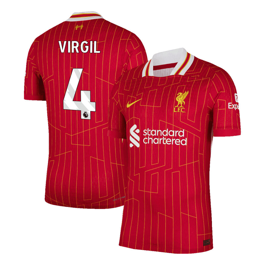 VIRGIL #4 Liverpool Home Soccer Jersey Player Version - Soccerdeal