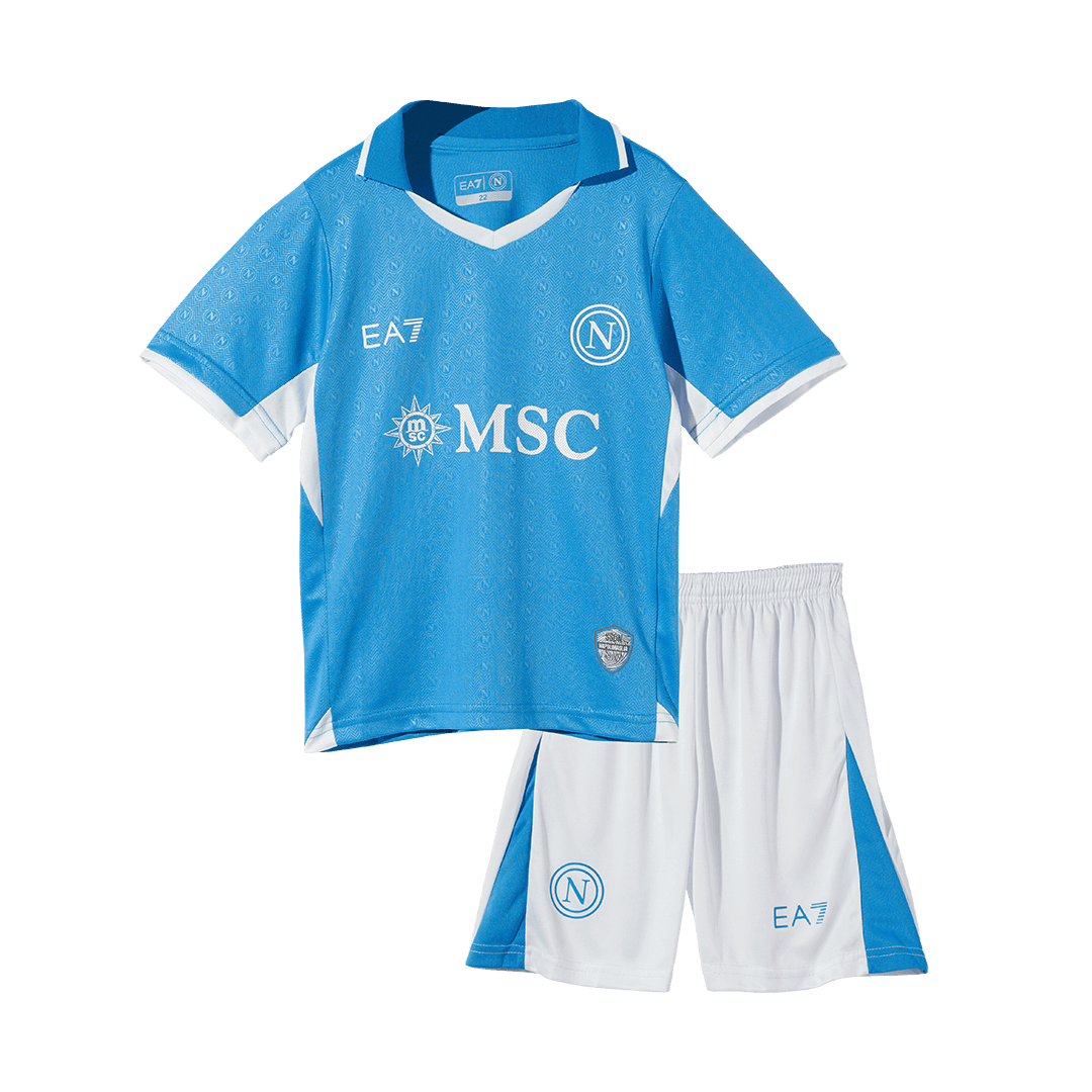 Kid's Napoli Home Soccer Jersey Kit(Jersey+Shorts) - Soccerdeal