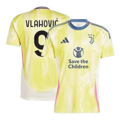 VLAHOVIĆ #9 Juventus Away Soccer Jersey 2024/25 - Save The Children Sponsor  - Soccerdeal