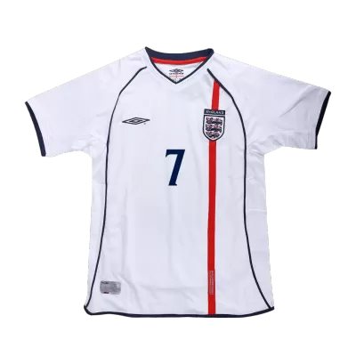 Retro BECKHAM #7 2002 England Home Soccer Jersey - Soccerdeal