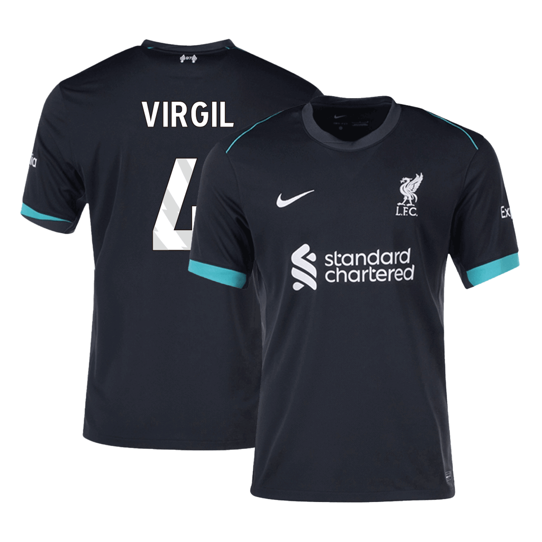 VIRGIL #4 Liverpool Away Soccer Jersey - Soccerdeal