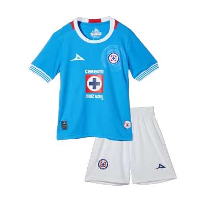 Kid's Cruz Azul Home Soccer Jersey Kit(Jersey+Shorts) 2024/25 - Soccerdeal