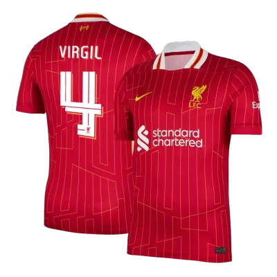 VIRGIL #4 Liverpool Home Soccer Jersey 2024/25 - UCL - Soccerdeal