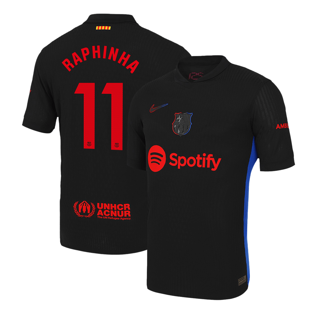 RAPHINHA #11 Barcelona Away Soccer Jersey Player Version - Soccerdeal