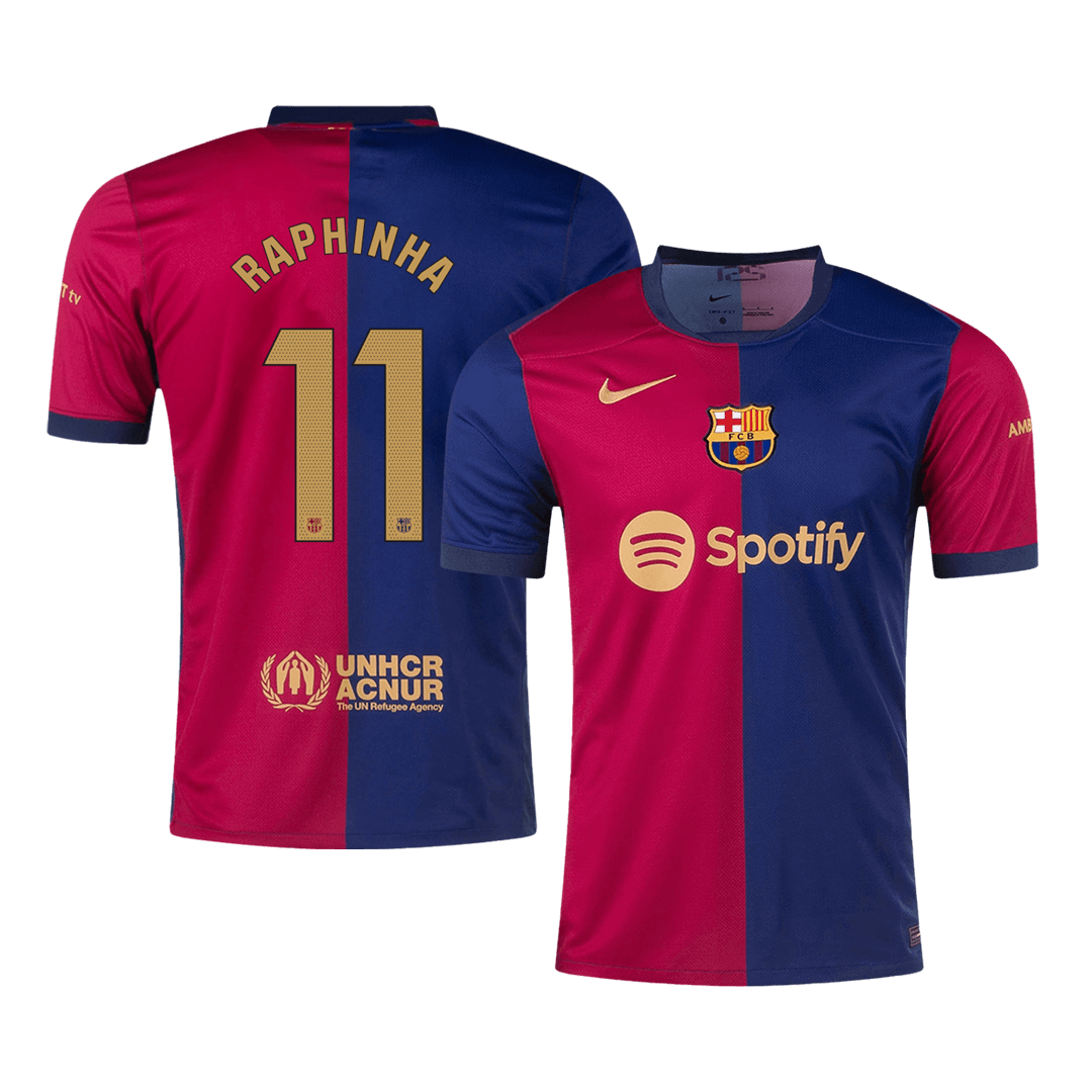 RAPHINHA #11 Barcelona Home Soccer Jersey - Soccerdeal