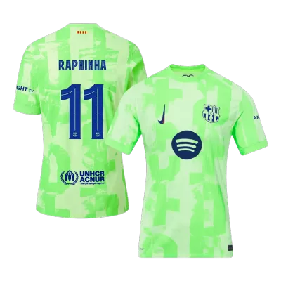 Authentic RAPHINHA #11 Barcelona Third Away Soccer Jersey 2024/25 - UCL（Spotify Logo Without Text） - Soccerdeal