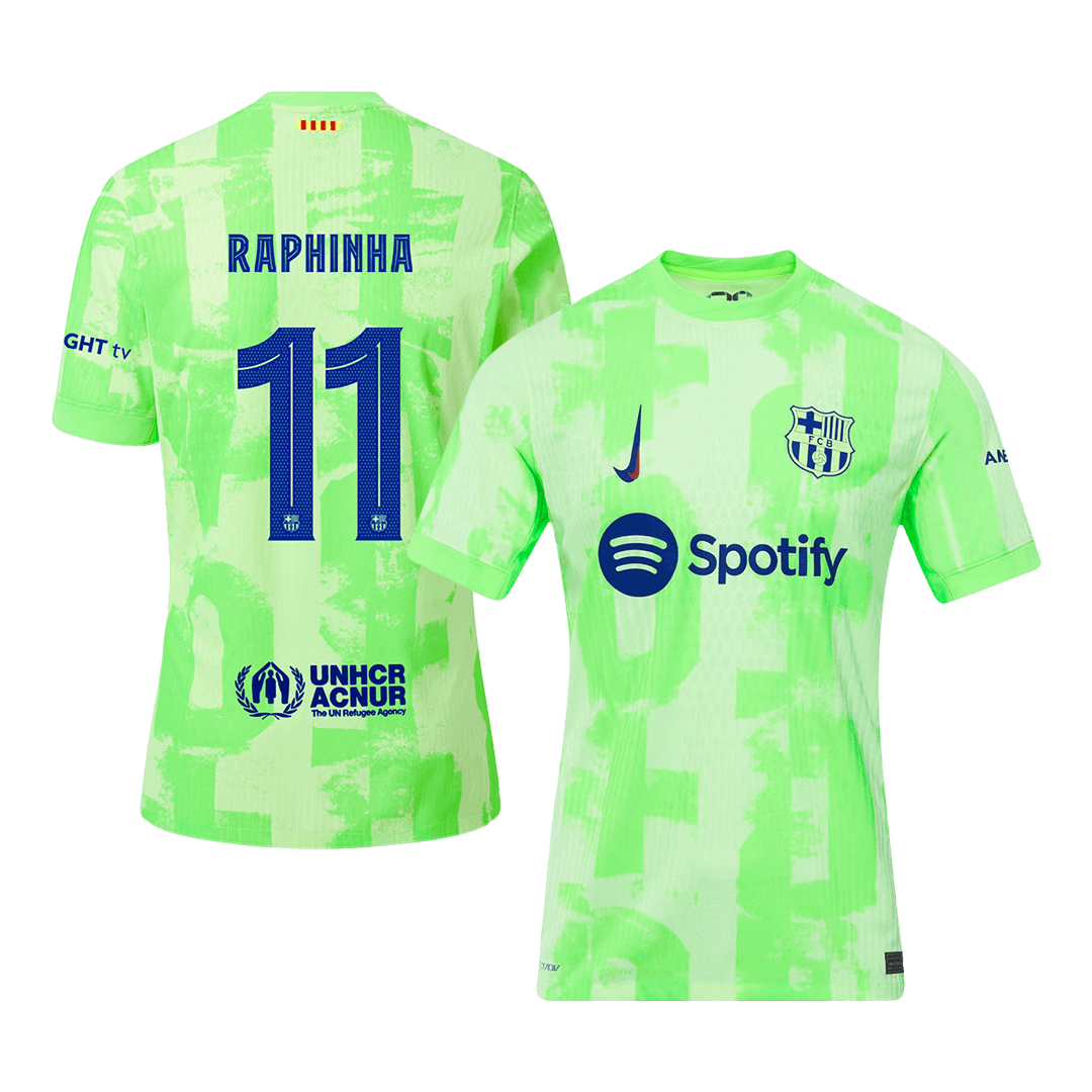 RAPHINHA #11 Barcelona Third Away Soccer Jersey - UCL Player Version - Soccerdeal