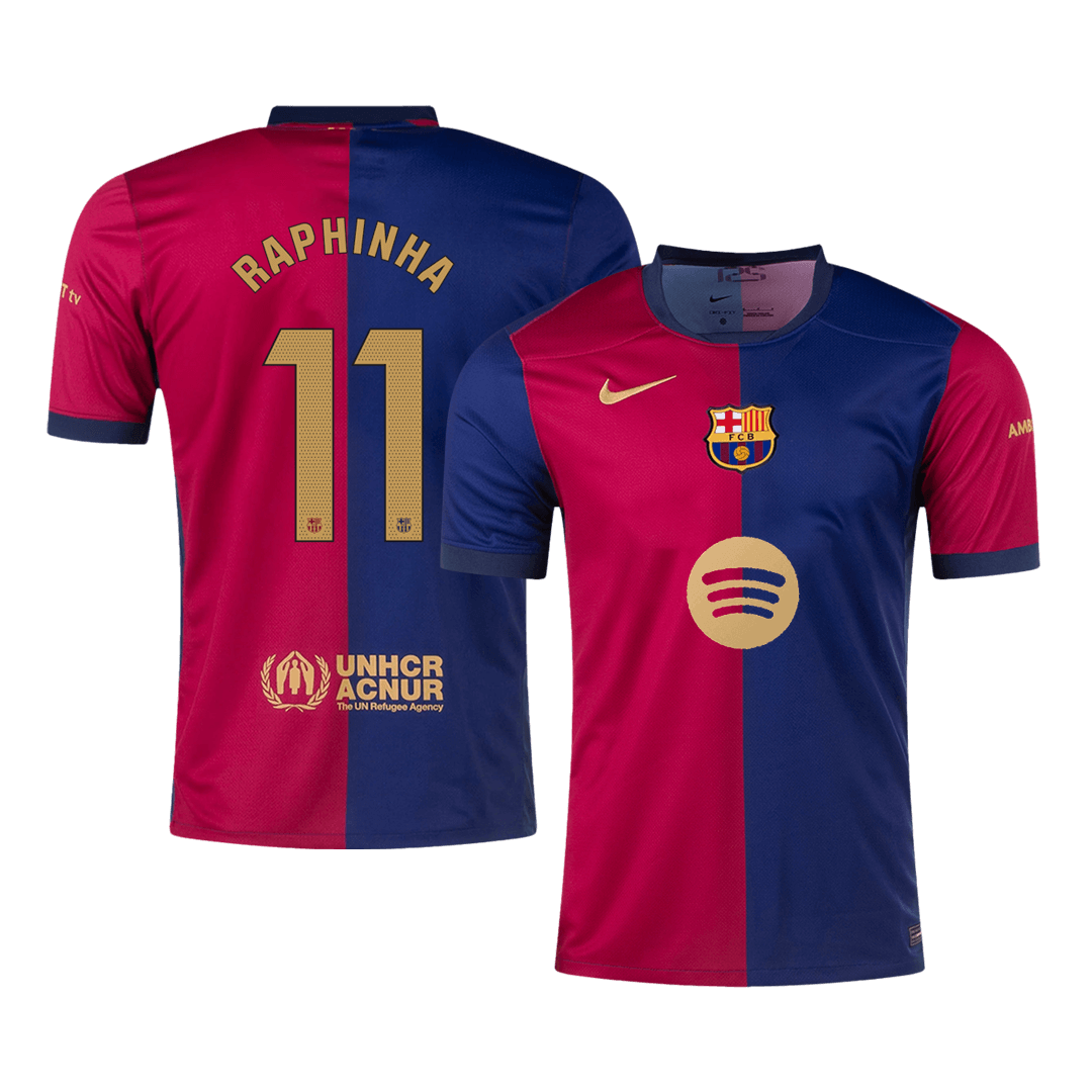 RAPHINHA #11 Barcelona Home Soccer Jersey - Soccerdeal
