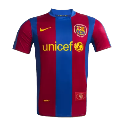 Retro 2007/08 Barcelona Home Soccer Jersey - Soccerdeal